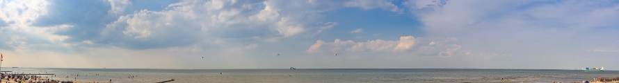 Cuxhaven Panorama 018  Strandbad Kugelbake : 2014, August, Cuxhaven, Landschaft
